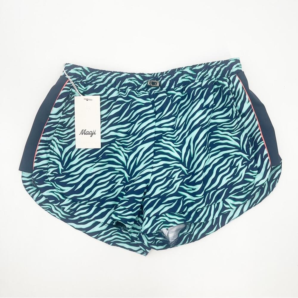 MAAJI Shorts Zebra Active Gym Beach Swim Athletic Interior Liner Size Medium NWT
